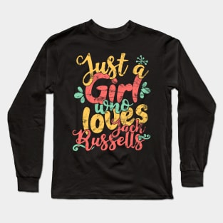 Just A Girl Who Loves Jack Russells Gifts for Dog Lovers print Long Sleeve T-Shirt